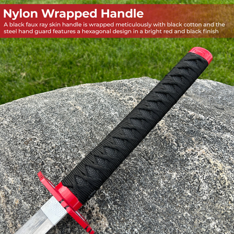 Giyu Tomioka Demon Slayer Replica Water Hashira Nichirin Katana Sword Black Version