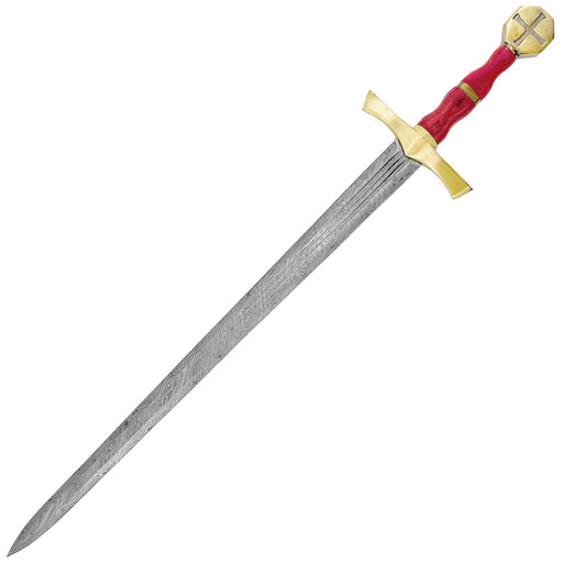 Templar Legacy Damascus Sword Forged in Honor