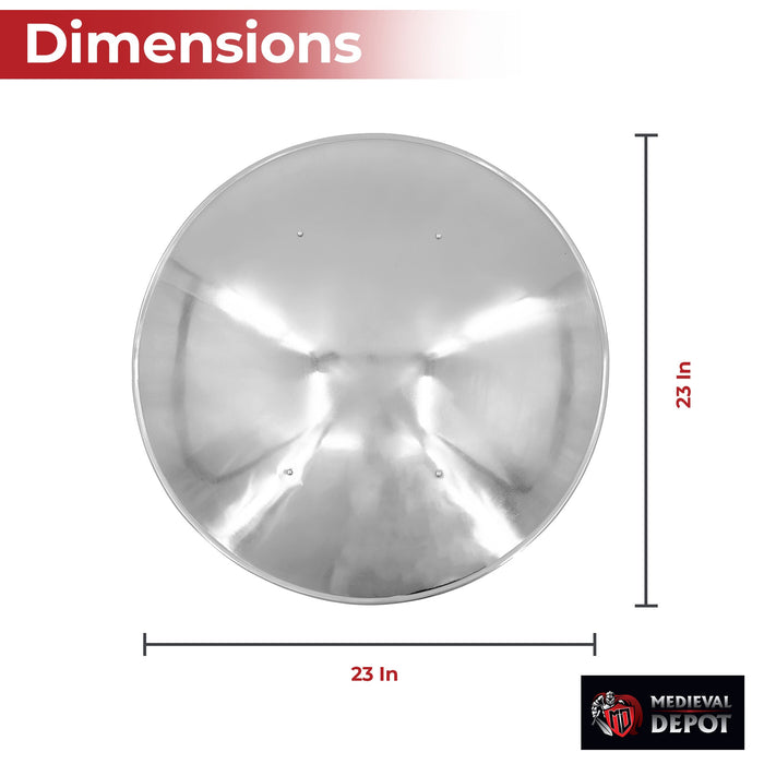 The Conquistador Blank Carbon Steel Round Shield