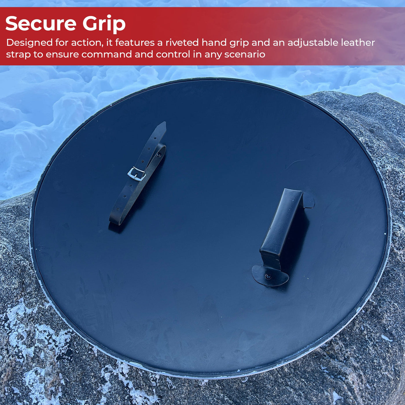 The Conquistador Blank Carbon Steel Round Shield — Medieval Depot