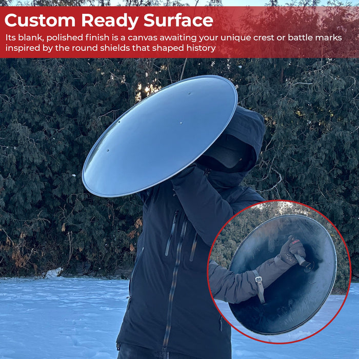 The Conquistador Blank Carbon Steel Round Shield