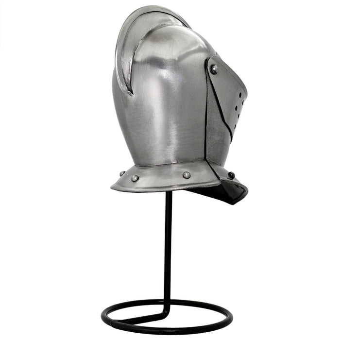 Iron Resolve Carbon Steel Knight's Mini Helmet Display