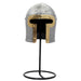 Miniature Sentinel Carbon Steel Barbuta Helmet Display