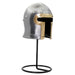 Miniature Sentinel Carbon Steel Barbuta Helmet Display
