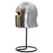 Miniature Sentinel Carbon Steel Barbuta Helmet Display