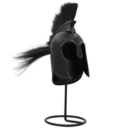 Spartan's Vigil Blackened Carbon Steel Troy Mini Helmet Display
