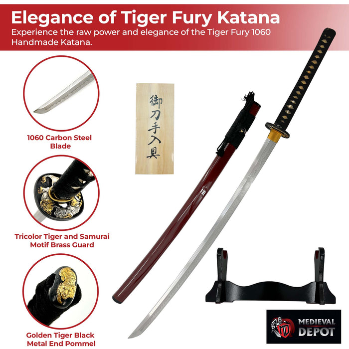 Tiger Fury 1060 Handmade Katana
