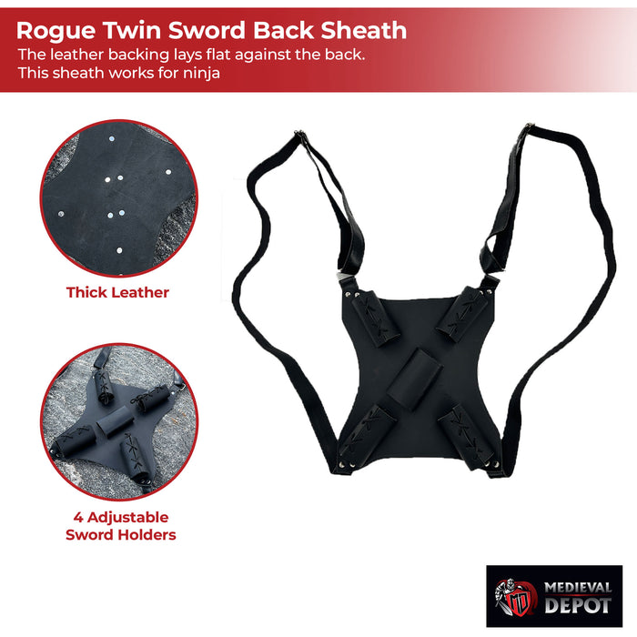Universal Rogue Twin Sword Back Sheath