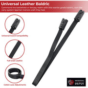 Universal Leather Baldric - Adjustable Back Sling Sword Holder for Medieval & LARP