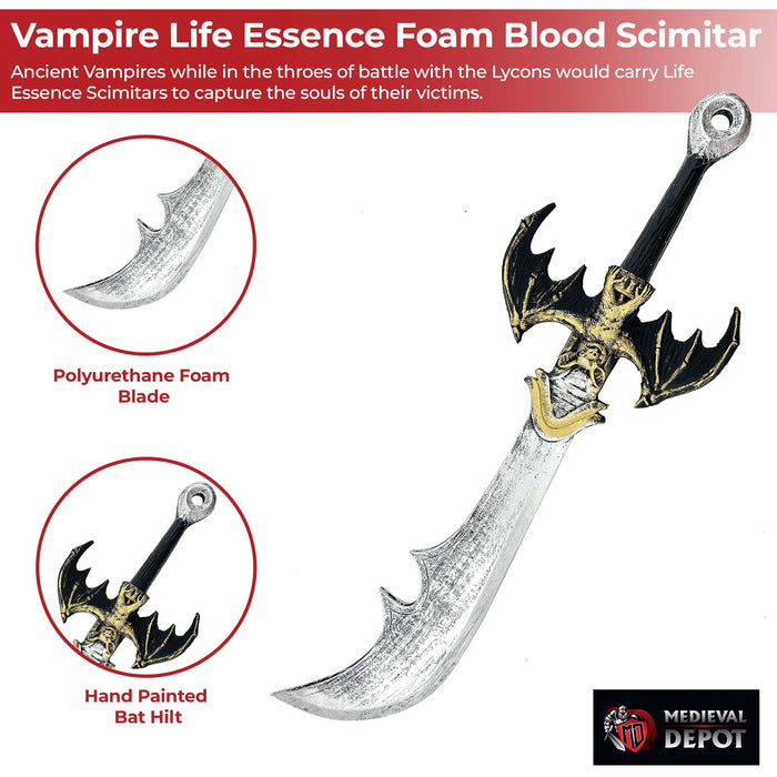 Vampire Life Essence Foam Blood Scimitar