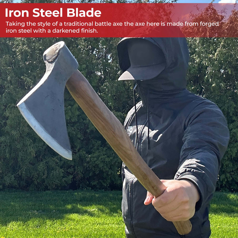 Viking Saga Traditional Wooden Battle Axe