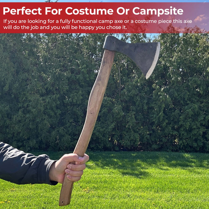Viking Saga Traditional Wooden Battle Axe