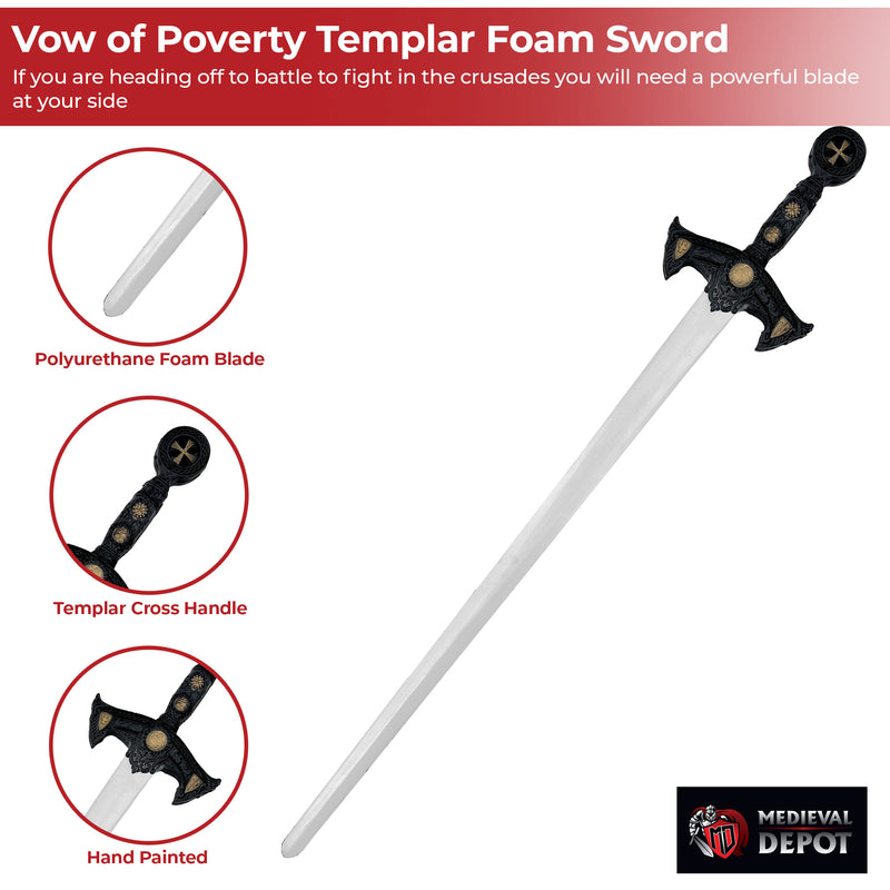 Vow of Poverty Knights Templar Foam Sword