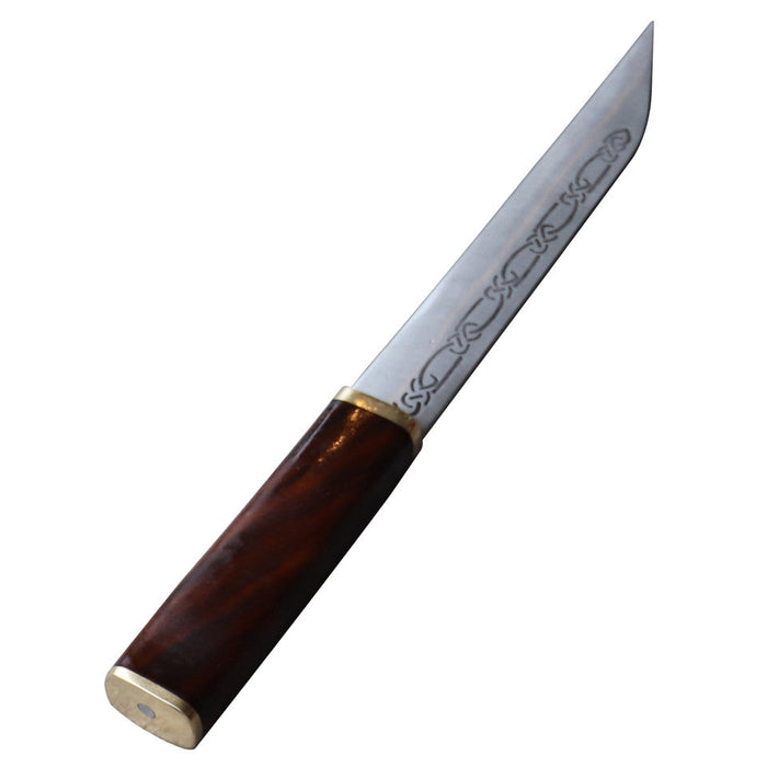 Viking Seax Dagger with Brass Accents
