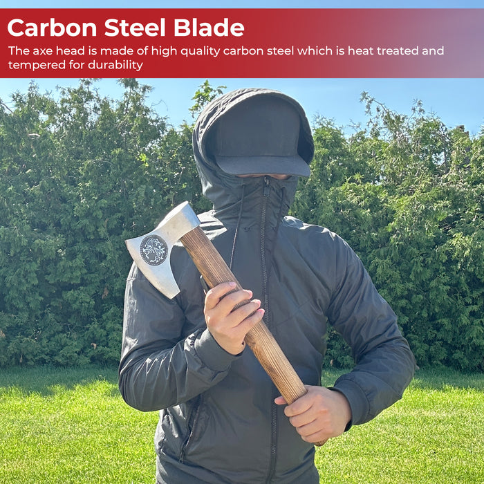 Warhorse High Carbon Forged Steel Bearded Axe