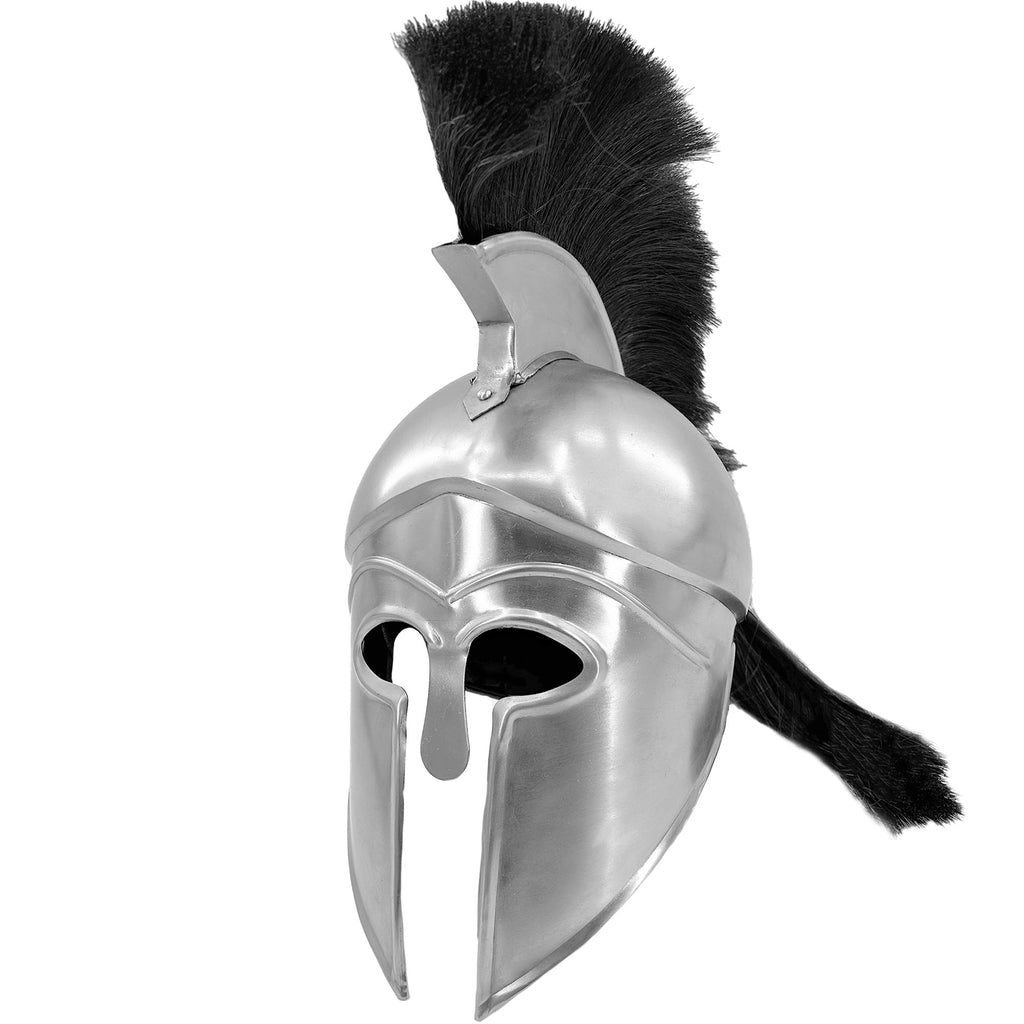 Warriors Pride Corinthian Helmet with Black Plume — Medieval Depot