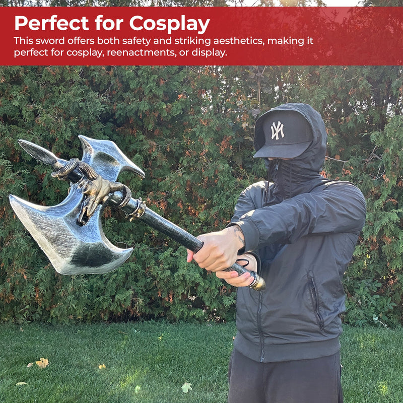 WOW Orc Inspired Double Headed Foam Battle Axe