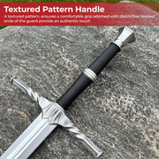 Witcher Geralt Steel Sword with Twisted Guard Foam Version