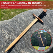 Wooden Medieval Beech Wood Arming Sword