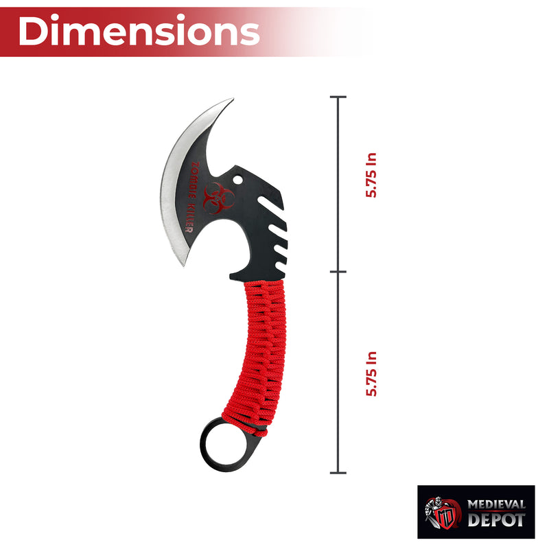 Zed Skullsplitter Throwing Axe - Red