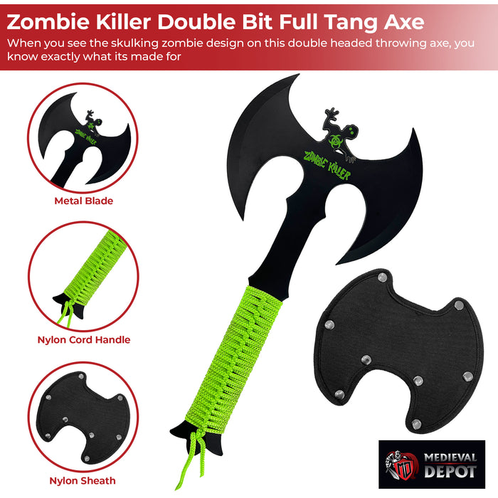 Zombie Killer Double Bit Full Tang Axe