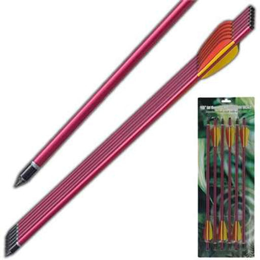 Survival Arrow Equipment Aluminum Red 16 Inch Set of Six