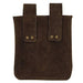 Medieval Renaissance Leather Brown Suede Pouch - Medieval Depot