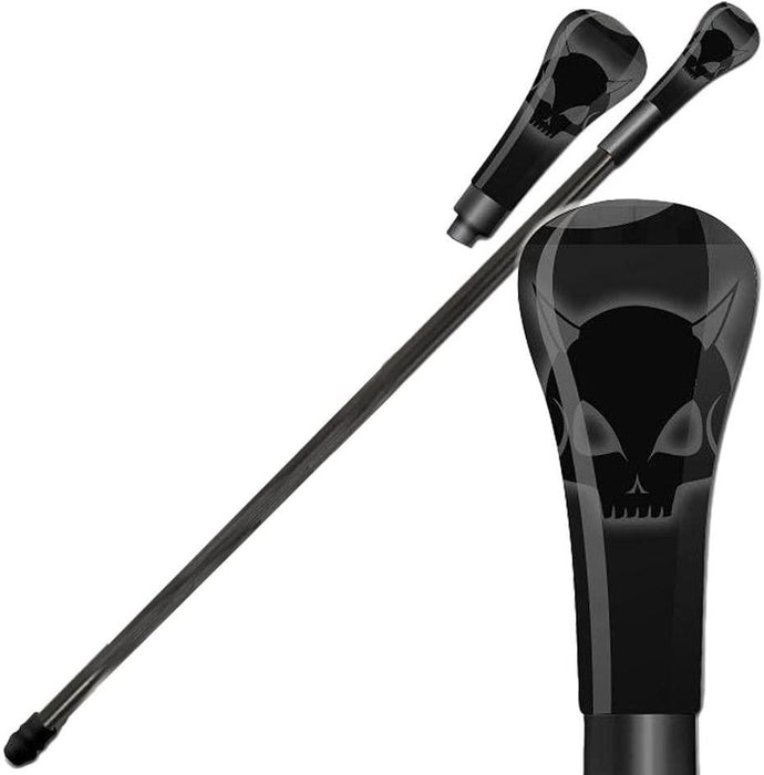 Devil's Skull Avenger Elegant Walking Cane - Medieval Depot