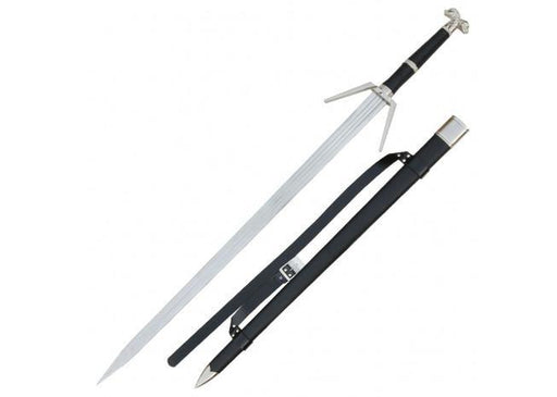Witcher - Rivian Warrior Silver White Wolf Sword - Medieval Depot
