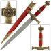 King Solomon Medieval Crusader Dagger Red - Medieval Depot