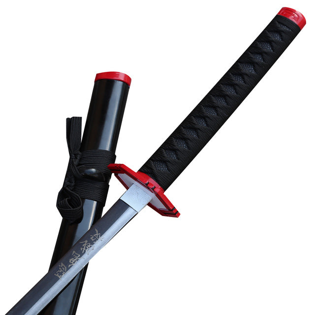 Tomioka Giyu Collectible Demon Slayer Replica Hashira Blue Nichirin Katana Sword Black Version