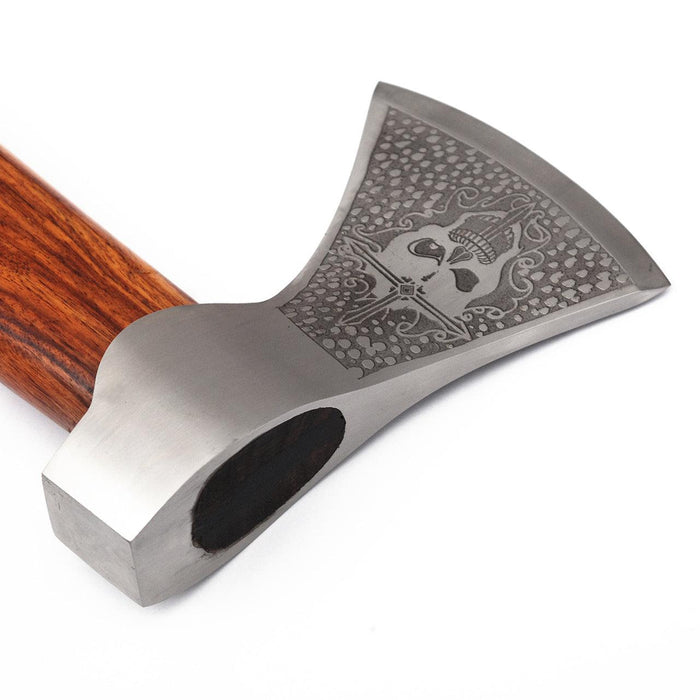 Immoral Skull and Cross Outdoor Hammer Head Axe - Medieval Depot