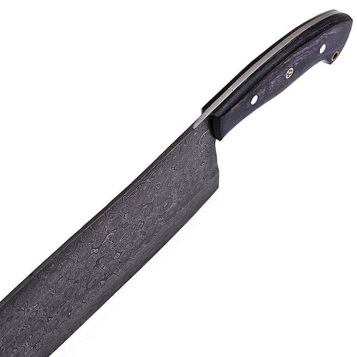 Hannibal Damascus Steel Full Tang Cleaver Knife - Medieval Depot