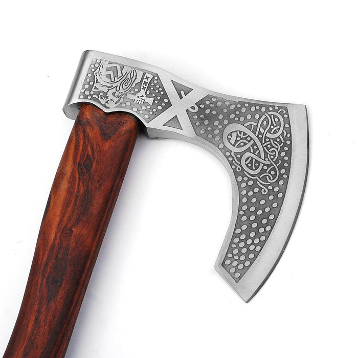 Call to Battle Carbon Steel Medieval Viking Bearded Axe - Medieval Depot