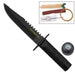 Mini Hunting 1045 Surgical Steel Sawback Survival Knife - Medieval Depot