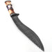 Righteous Victory Damascus Steel Kukri Sawback Machete Hunting Knife With Sheath