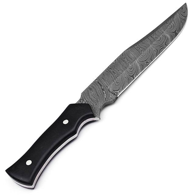 Blood & Ink Damascus Steel Outdoor Bowie Hunting Knife - Medieval Depot