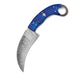 Azure Monster Fixed Blade Damascus Karambit Knife