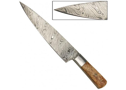 Damascus Marble Sand Stone Fire Forged Hunting Knife - Medieval Depot