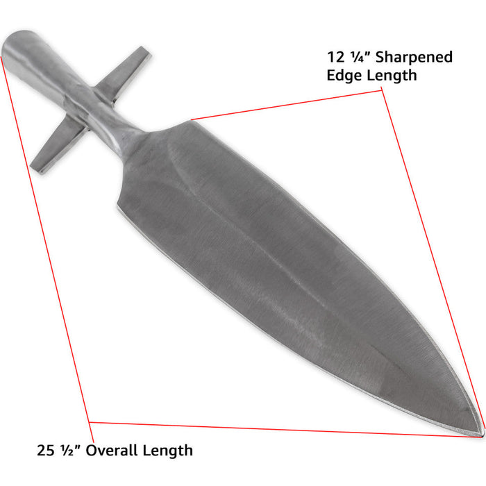 Deflect Option Medieval Hand Forged Winged Spearhead