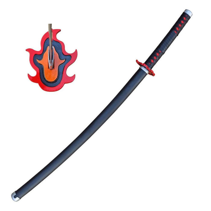 Demon slayer Tanjiro Kamado Nichrin Blade Flame Katana sword V2