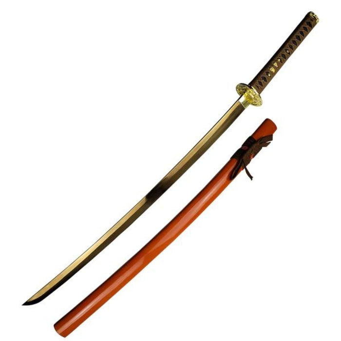 Exquisite Handmade Golden Damascus Steel Katana