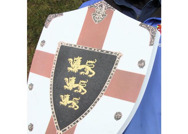 Richard the Lionheart Lion Passant Guardant Medieval Foam Shield - Medieval Depot