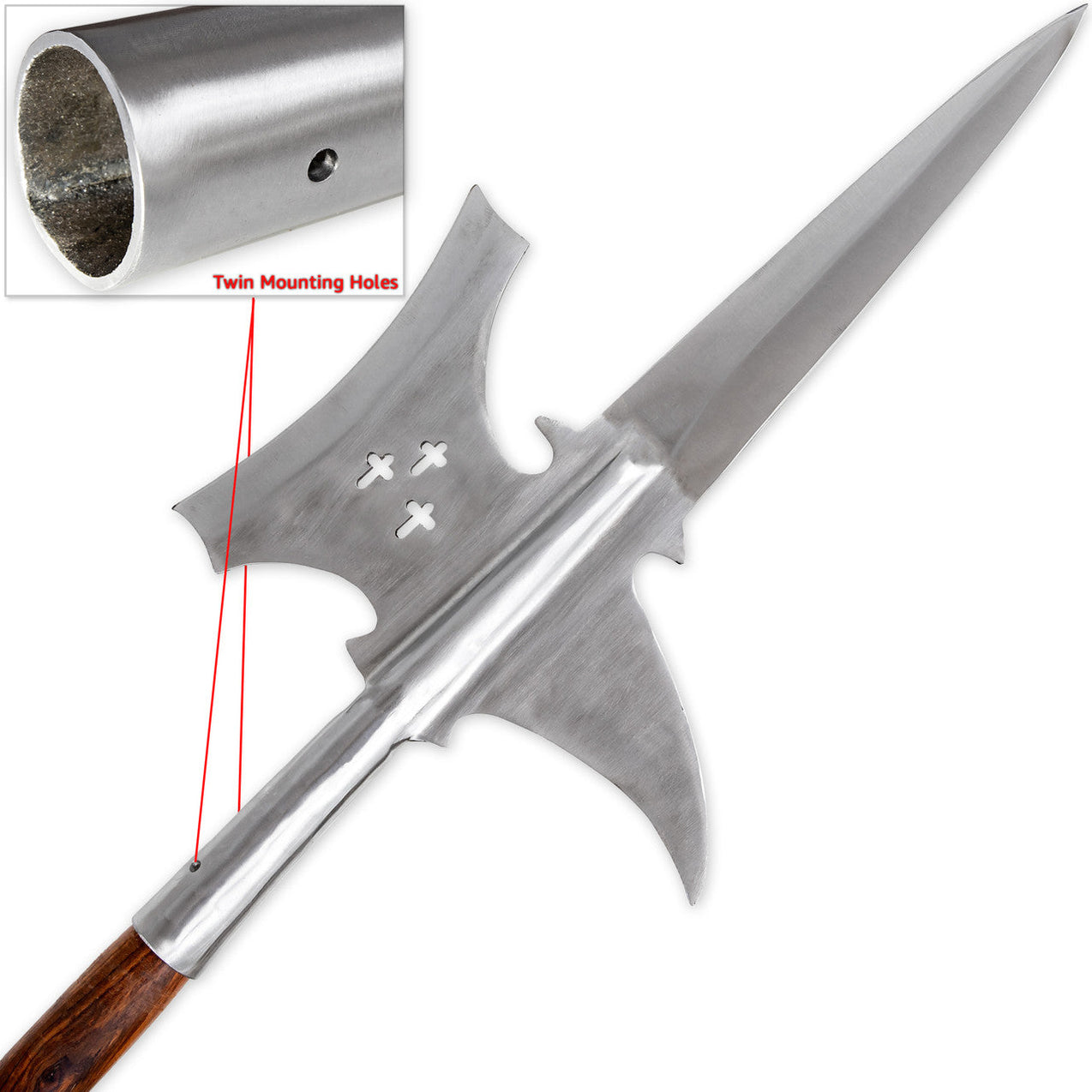 High Carbon Steel Weapon Halberd Head 18th Century Medieval Hand Forged ...