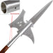 Functional Templar Knight Triple Edge Medieval Halberd Spearhead