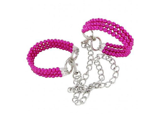 Pretty in Pink Beaded Wrist Restraints - Medieval Depot