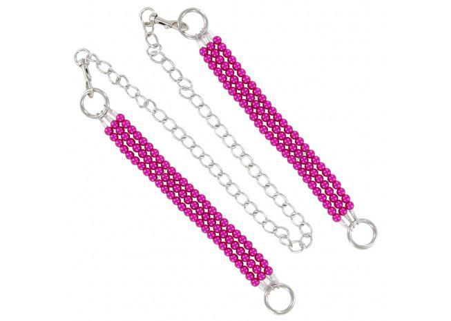 Pretty in Pink Beaded Ankle Restraints - Medieval Depot