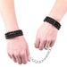 Deep Black Beaded Wrist Restraints - Medieval Depot