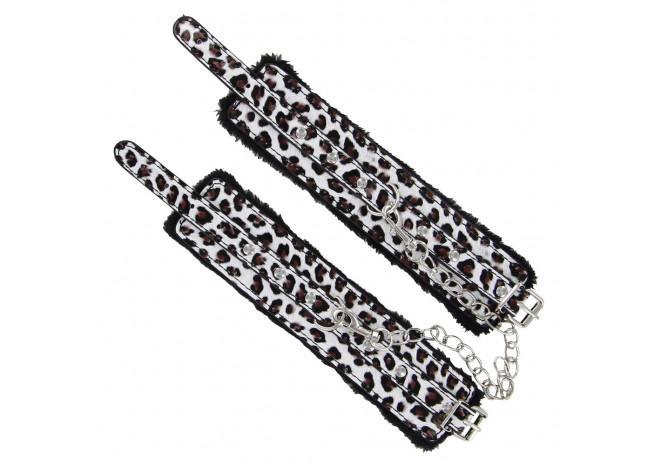 Wild Animal Print Wrist Restraints - Medieval Depot