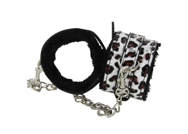 Wild Animal Print Wrist Restraints - Medieval Depot